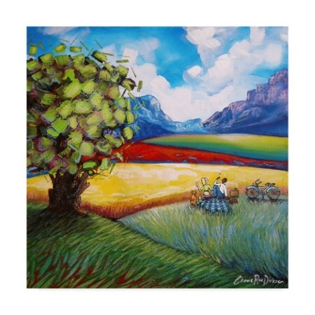Cherie Roe Dirksen 'Picnic In The Winelands' Canvas Art,14x14